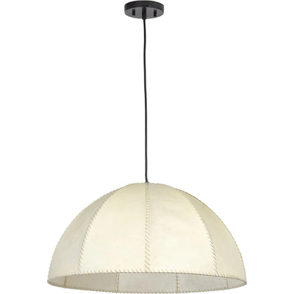 Stevie Vellum Pendant by Regina Andrew in neutral and natural. Made from leather in a unique style.