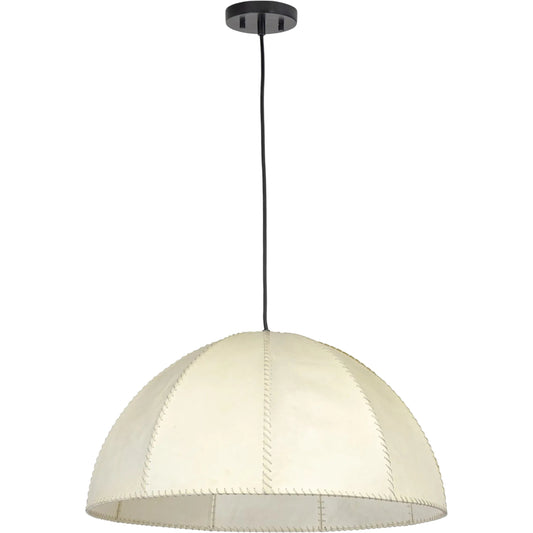 Stevie Vellum Pendant by Regina Andrew in neutral and natural. Made from leather in a unique style.