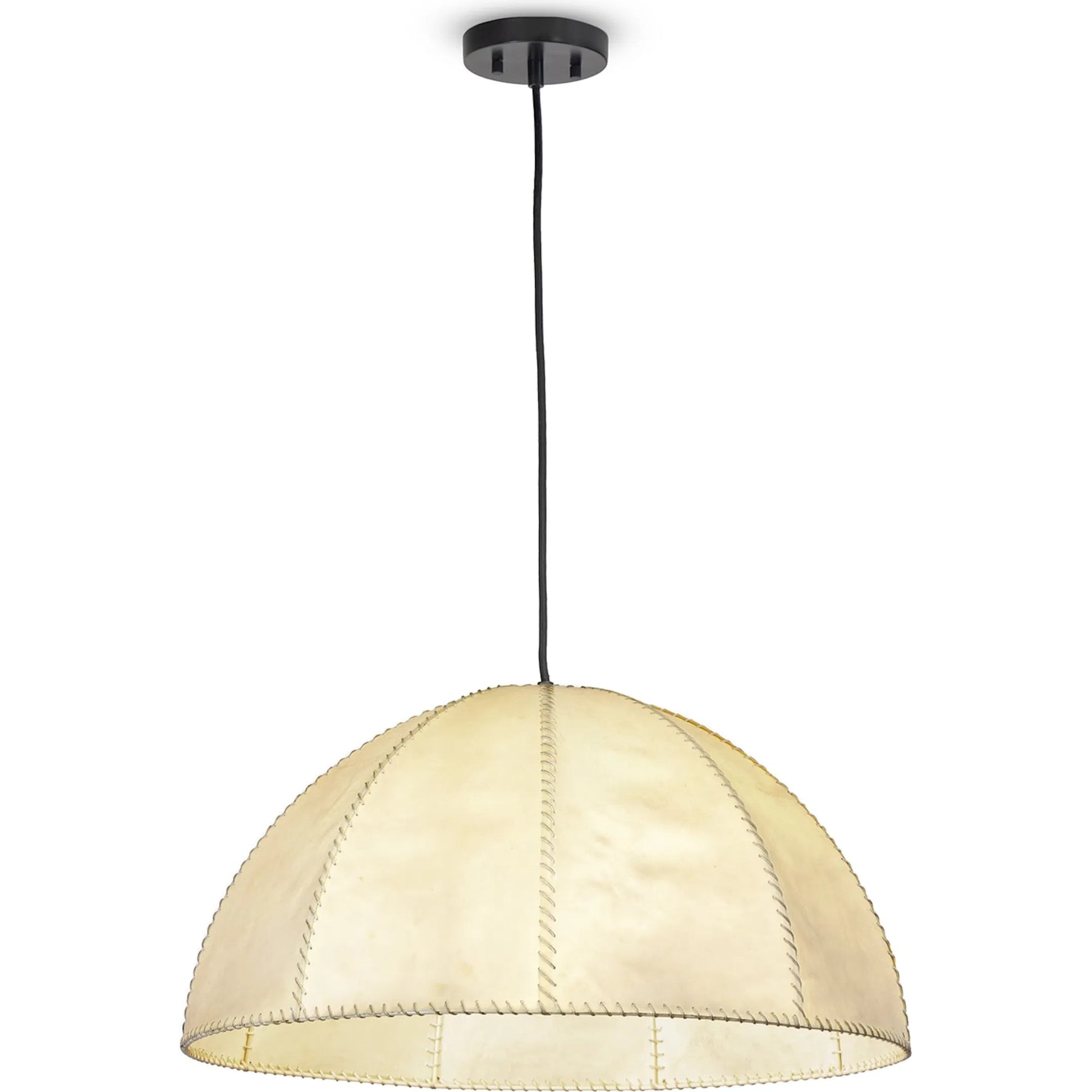 Stevie Vellum Pendant by Regina Andrew in neutral and natural. Made from leather in a unique style.