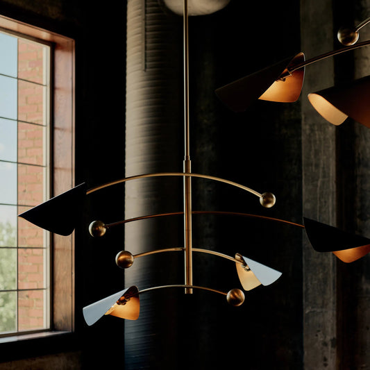 Eclipse Chandelier by Regina Andrew. Made from steel in a unique style.