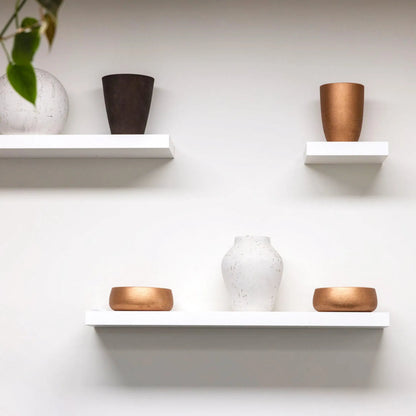 Mineral Tapered Vase by LH Imports in metallic bronze. Made from ro-cement in a modern style.