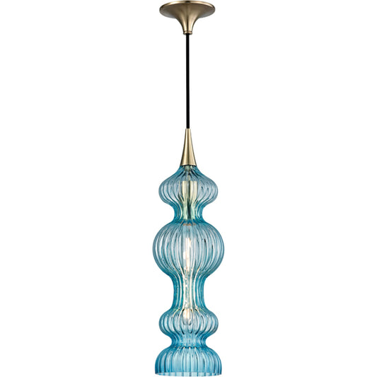Pomfret Pendant by Hudson Valley in aged brass. Made from steel in a eclectic & global style.