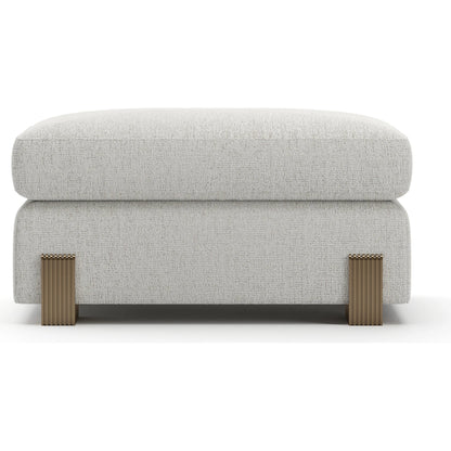Counter Balance Ottoman by Caracole in gold and brushed gold. Made from metal in a transitional style.