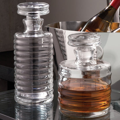 Ribbed Decanter by Global Views. Made from glass in a transitional style.