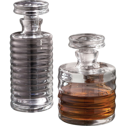 Ribbed Decanter by Global Views. Made from glass in a transitional style.