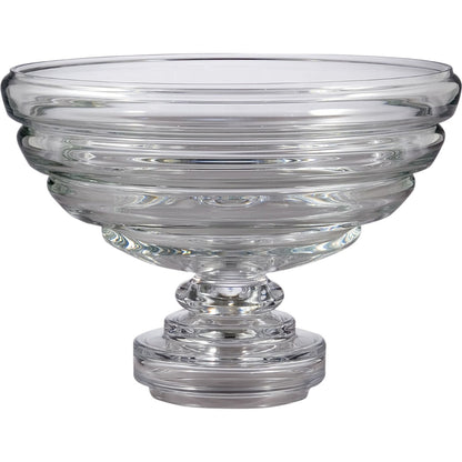 Belted Footed Fruit Bowl by Global Views. Made from glass in a transitional style.