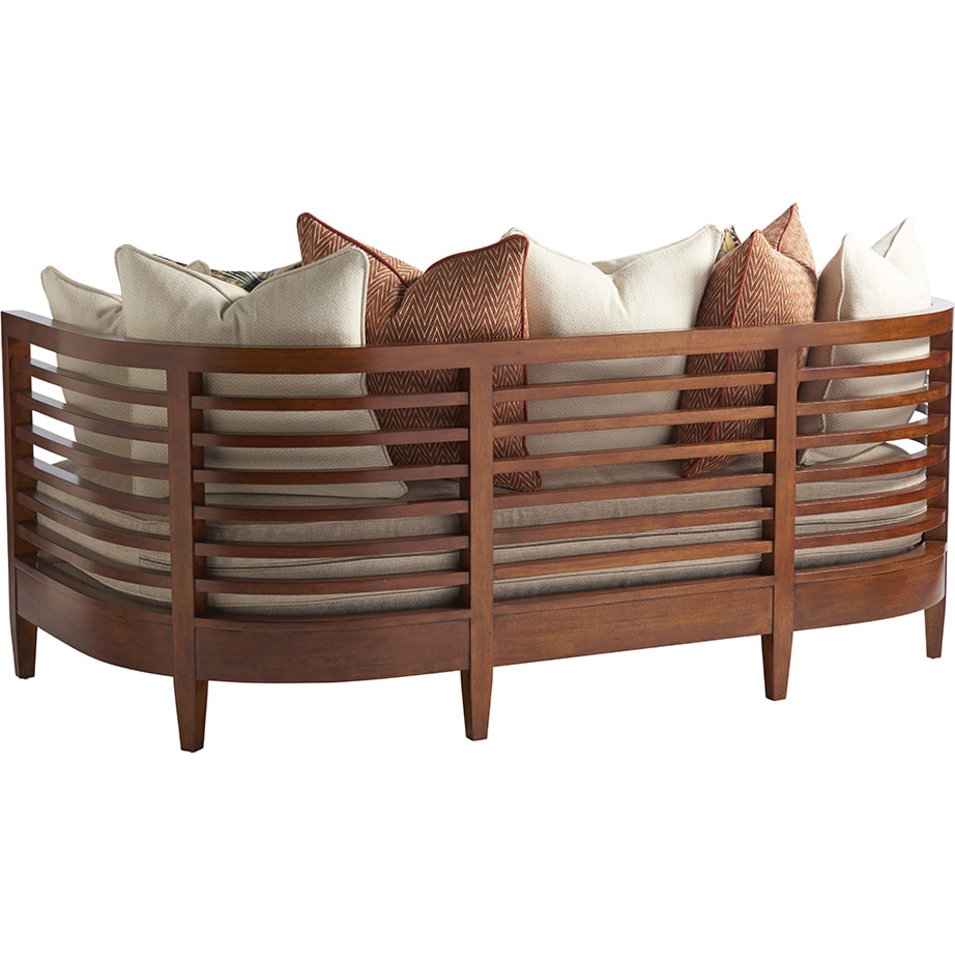 St. Lucia Sofa by Tommy Bahama Home in green. Made from unique in a coastal style.