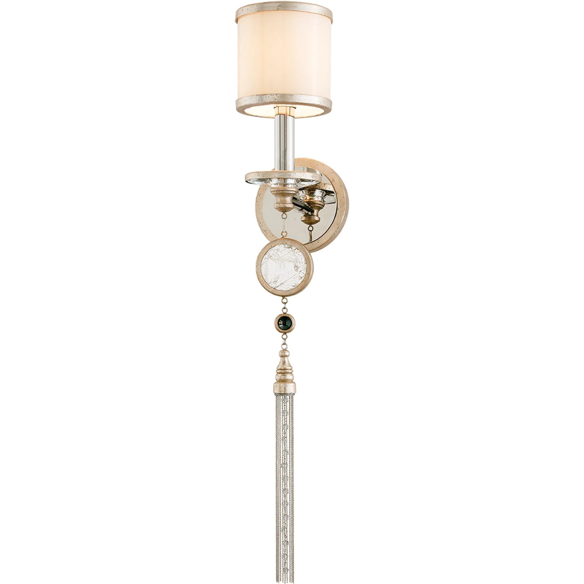 Bliss Wall Sconce by Corbett in topaz leaf. Made from hand worked iron in a modern style.