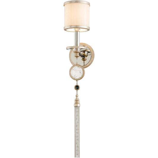 Bliss Wall Sconce by Corbett in topaz leaf. Made from hand worked iron in a modern style.