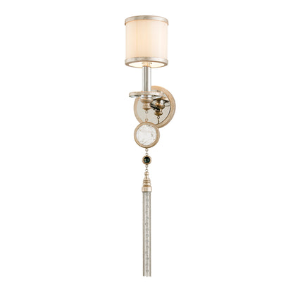 Bliss Wall Sconce by Corbett in topaz leaf. Made from hand worked iron in a modern style.