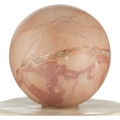 Moreno Marble Objects Set by Currey and Company in natural. Made from rosa cappuccino marble, camello neve marble, breccia marble in a modern style.