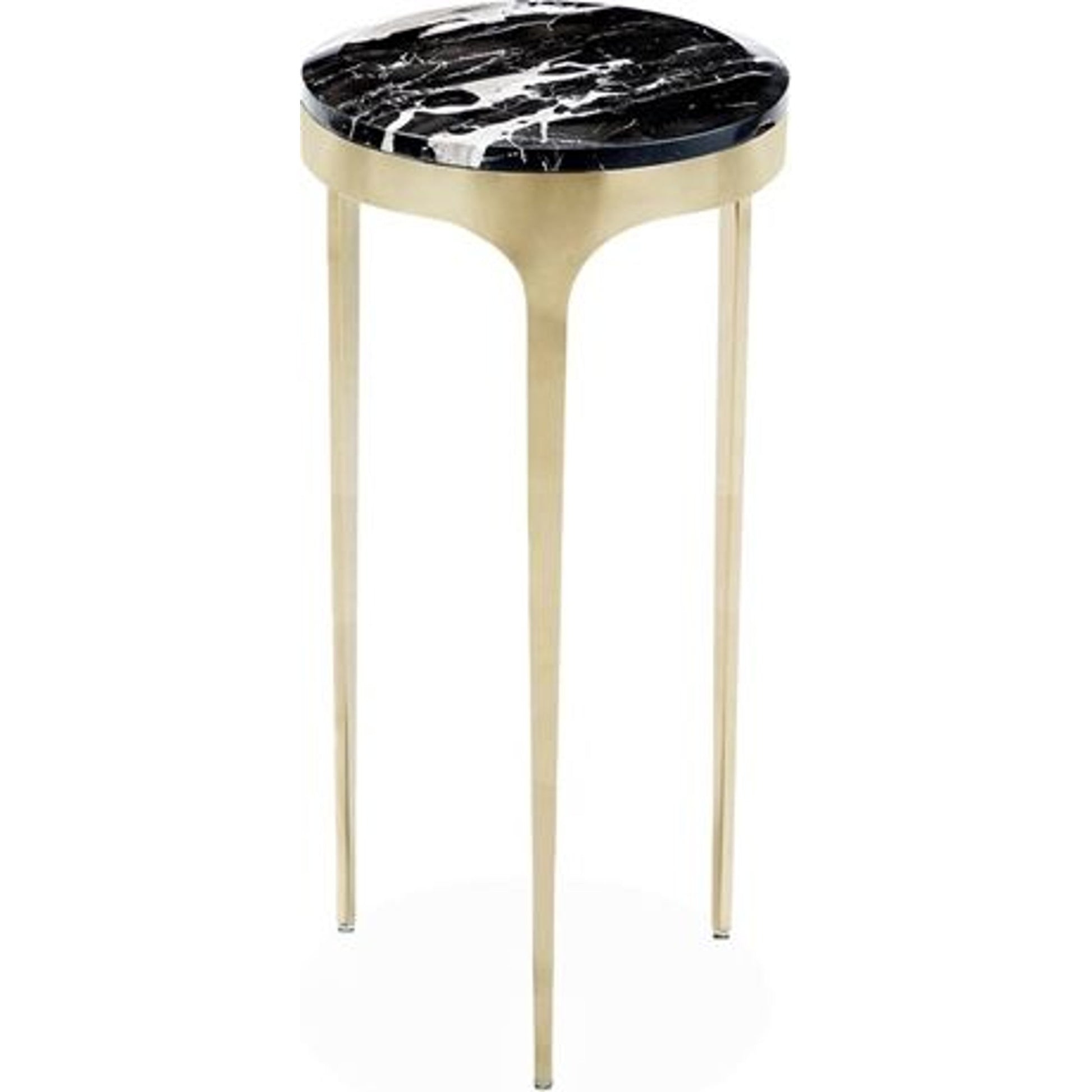 Camilla Drink Table by Interlude Home. Made from stainless steel, marble in a modern style.
