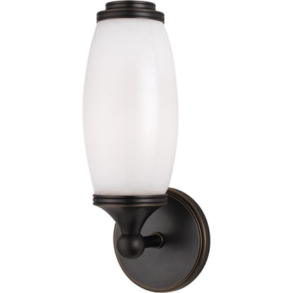 Brooke Wall Sconce by Hudson Valley in aged brass. Made from steel in a transitional style.