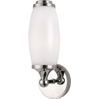 Brooke Wall Sconce by Hudson Valley in aged brass. Made from steel in a transitional style.