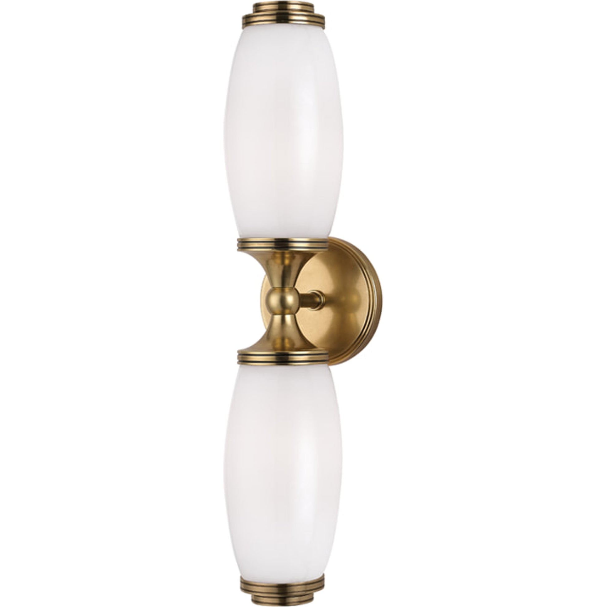 Brooke Wall Sconce by Hudson Valley in aged brass. Made from steel in a transitional style.