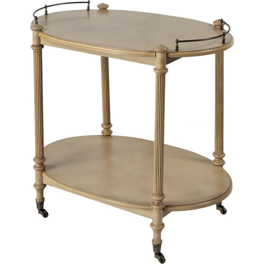 Kathleen 2 Tier Bar Cart by Butler Specialty Company in powder grey. Made from unique in a modern style.