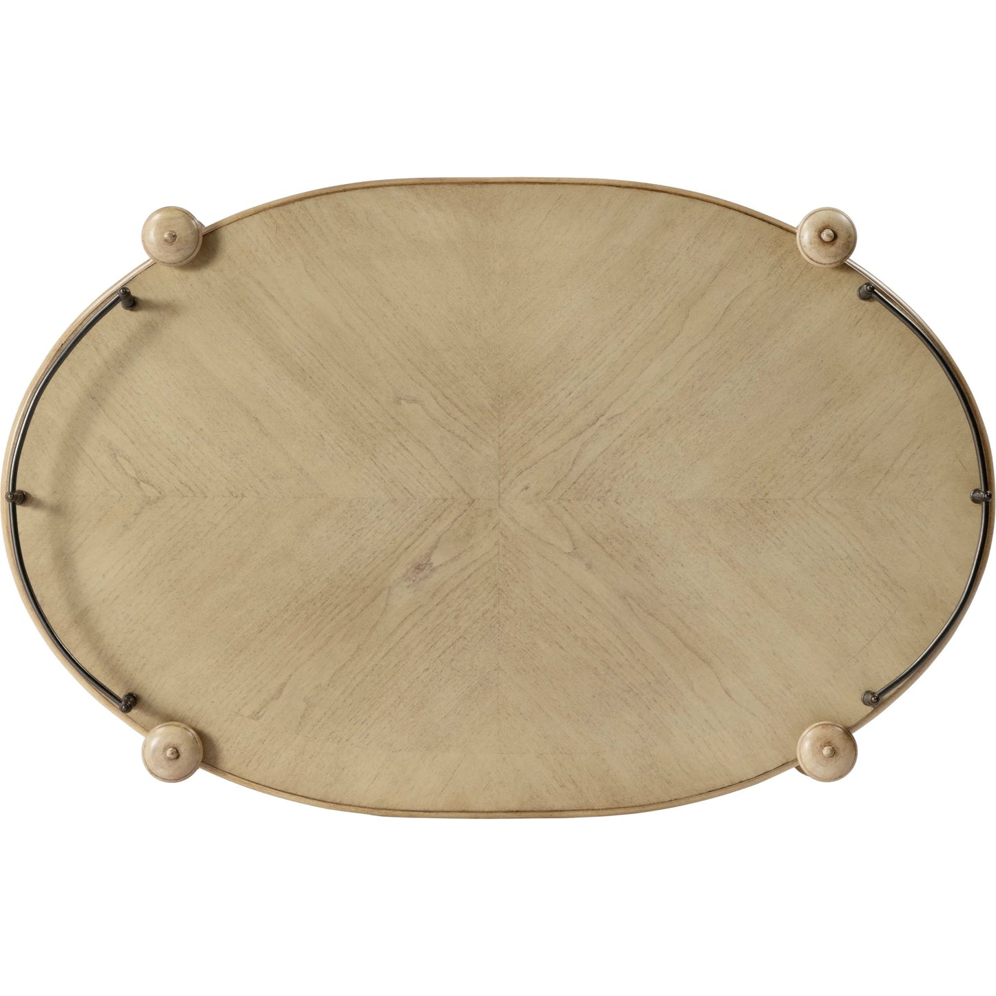 010 SI-2324911 | Closeup | Kathleen 2 Tier Bar Cart by Butler Specialty Company in beige. Made from rubberwood solids, mdf, cherry veneer, zinc alloy in a modern style.