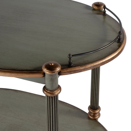 Kathleen 2 Tier Cart on Casters by Butler Specialty Company. Made from rubberwood solids, mdf, cherry veneer, zinc alloy in a traditional style.