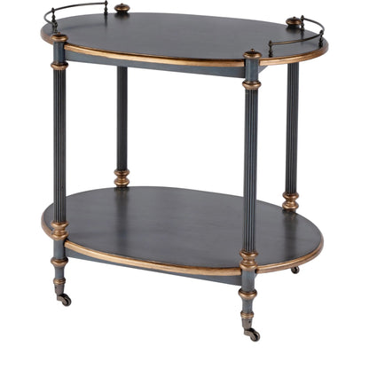 Kathleen 2 Tier Cart on Casters by Butler Specialty Company. Made from rubberwood solids, mdf, cherry veneer, zinc alloy in a traditional style.