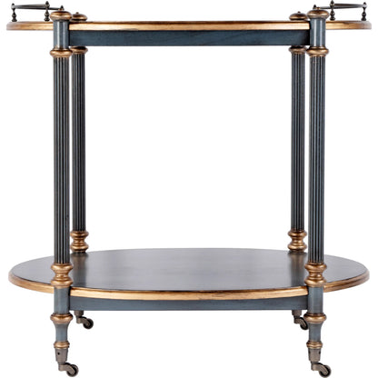 Kathleen 2 Tier Cart on Casters by Butler Specialty Company. Made from rubberwood solids, mdf, cherry veneer, zinc alloy in a traditional style.