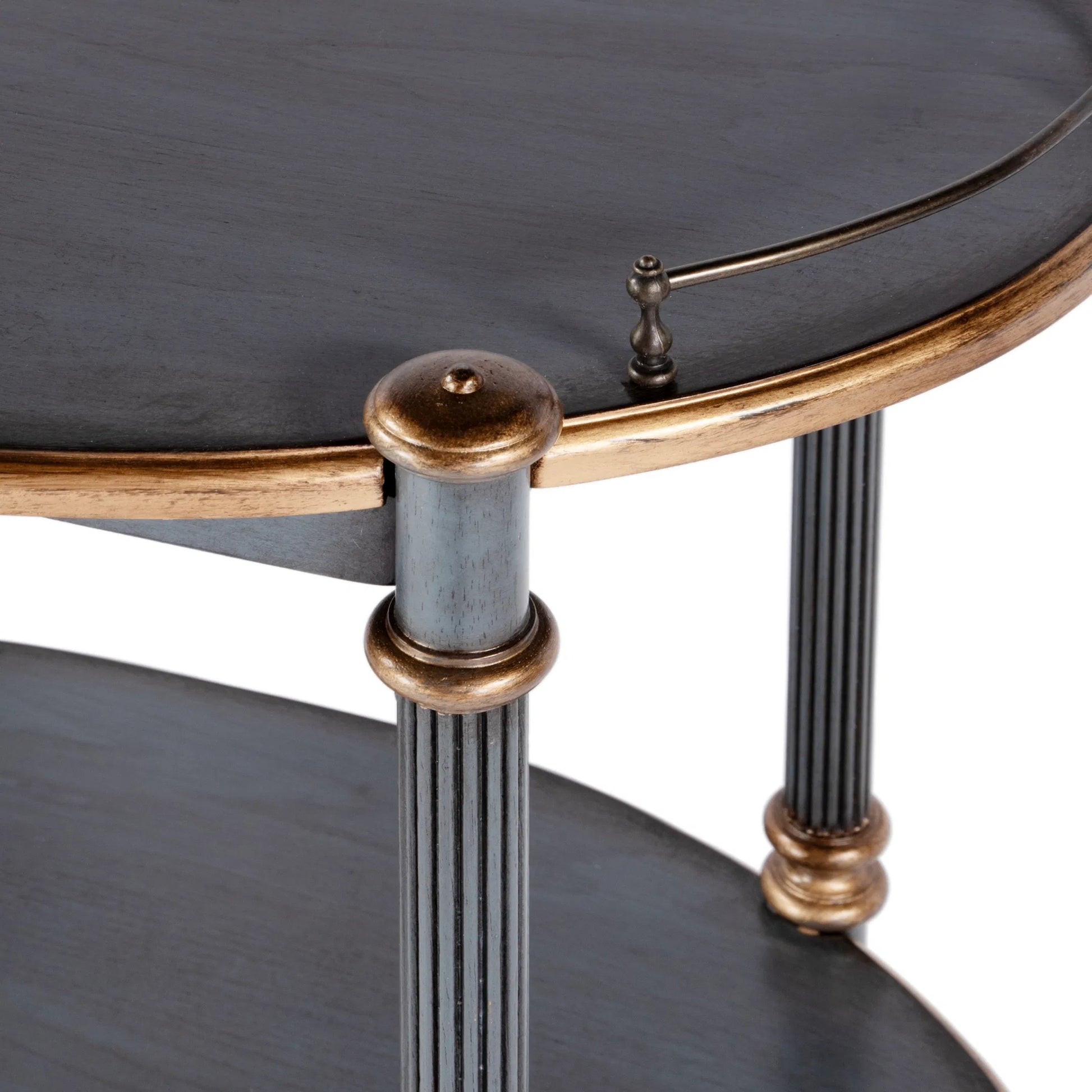 Kathleen 2 Tier Cart on Casters by Butler Specialty Company. Made from rubberwood solids, mdf, cherry veneer, zinc alloy in a traditional style.