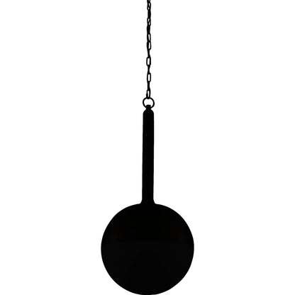 Moonward Pendant by Currey and Company in antique brass, opaque white. Made from metal, glass in a modern style.