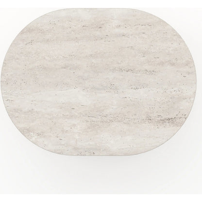 Fleur Nightstand by Caracole in gold and porcini. Made from stone in a transitional style.