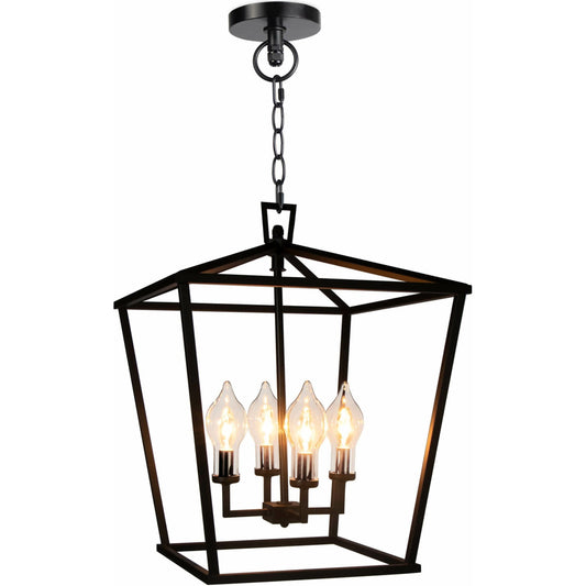 Hampton Outdoor Lantern by Regina Andrew in black. Made from iron in a transitional style.