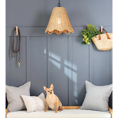 Summer Outdoor Pendant by Regina Andrew in brown and natural. Made from plastic in a rustic style.