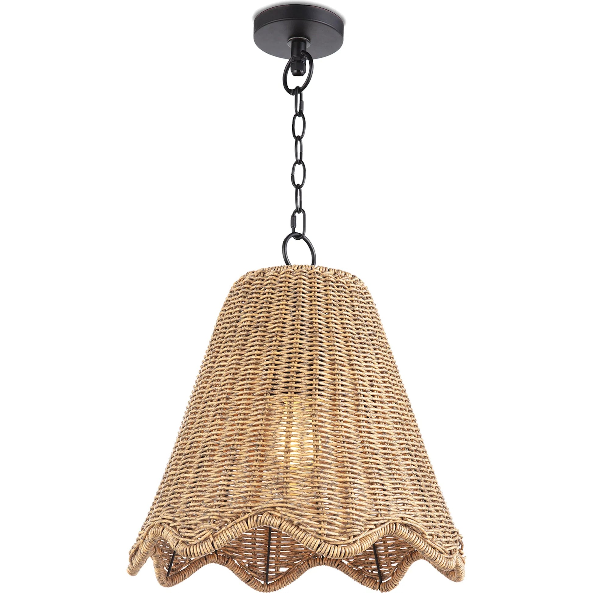Summer Outdoor Pendant by Regina Andrew in brown and natural. Made from plastic in a rustic style.
