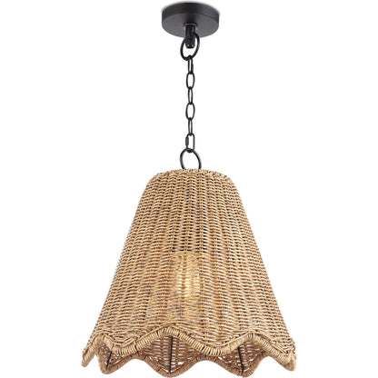 Summer Outdoor Pendant by Regina Andrew in brown and natural. Made from plastic in a rustic style.