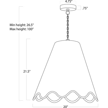 Summer Outdoor Pendant by Regina Andrew in brown and natural. Made from plastic in a rustic style.
