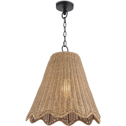 Summer Outdoor Pendant by Regina Andrew in brown and natural. Made from plastic in a rustic style.