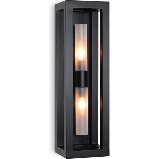 Montecito Up-Down Outdoor Sconce by Regina Andrew in black. Made from iron in a modern style.