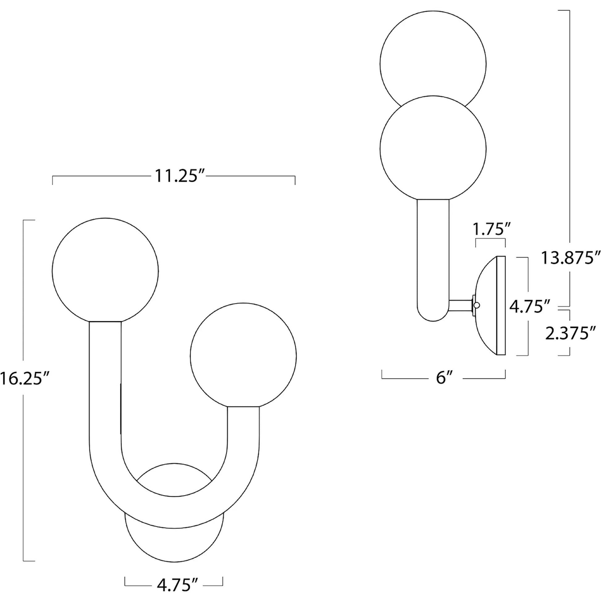 Happy Outdoor Sconce by Regina Andrew in black. Made from steel in a modern style.
