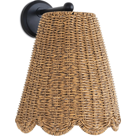 Summer Outdoor Sconce by Regina Andrew in natural and black. Made from plastic in a rustic style.
