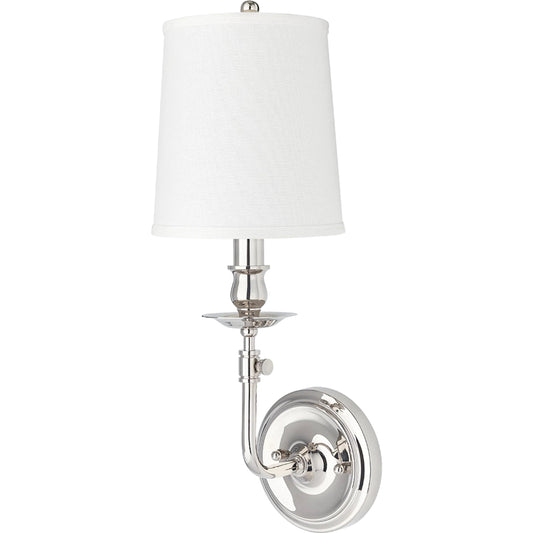 Logan Wall Sconce by Hudson Valley. Made from brass in a transitional style.