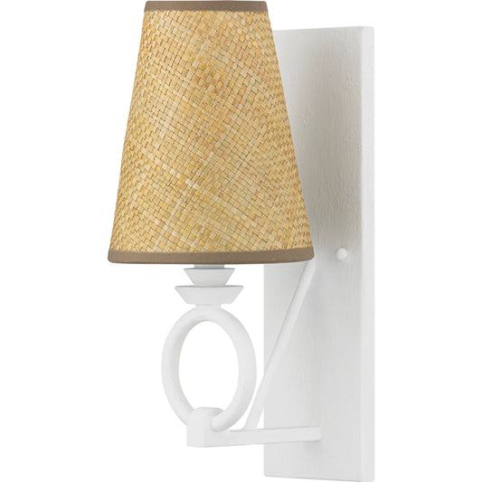 Pendelton Wall Sconce by Hudson Valley in white. Made from steel in a traditional style.