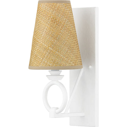 Pendelton Wall Sconce by Hudson Valley in white. Made from steel in a traditional style.