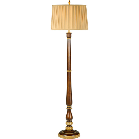 Candlestick Floor Lamp by Wildwood in brown. Made from unique in a traditional style.