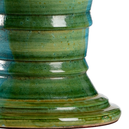 Amalfi Lamp by Wildwood in hand sculpted, aged cream glaze. Made from ceramic, porcelain in a modern style.