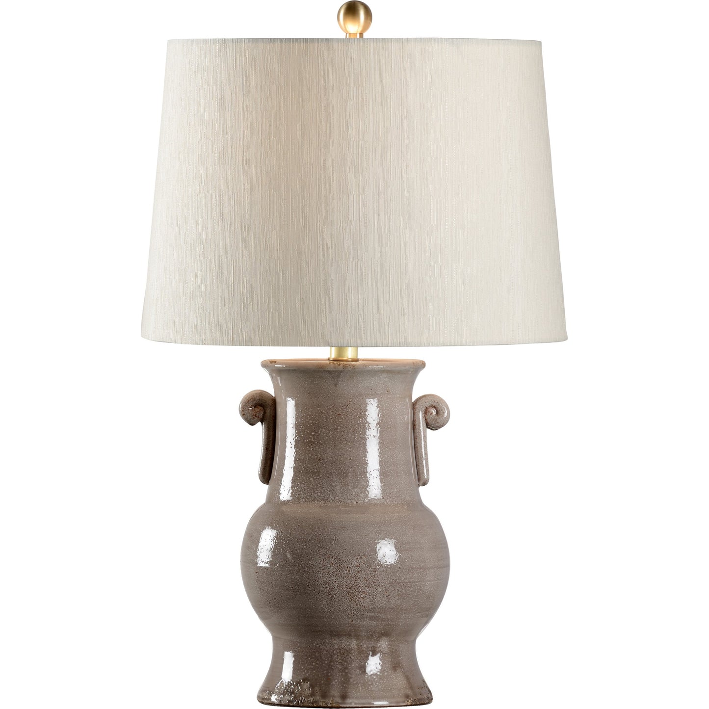 000 SR-385865 | Primary Silo | Luca Gray Lamp by Wildwood in gray glaze. Made from ceramic, porcelain in a transitional style.