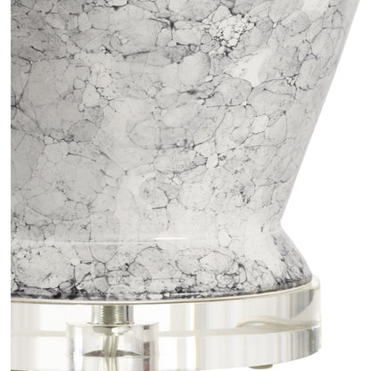 Argento Lamp by Wildwood in black, grey, cream glaze, clear. Made from ceramic in a transitional style.