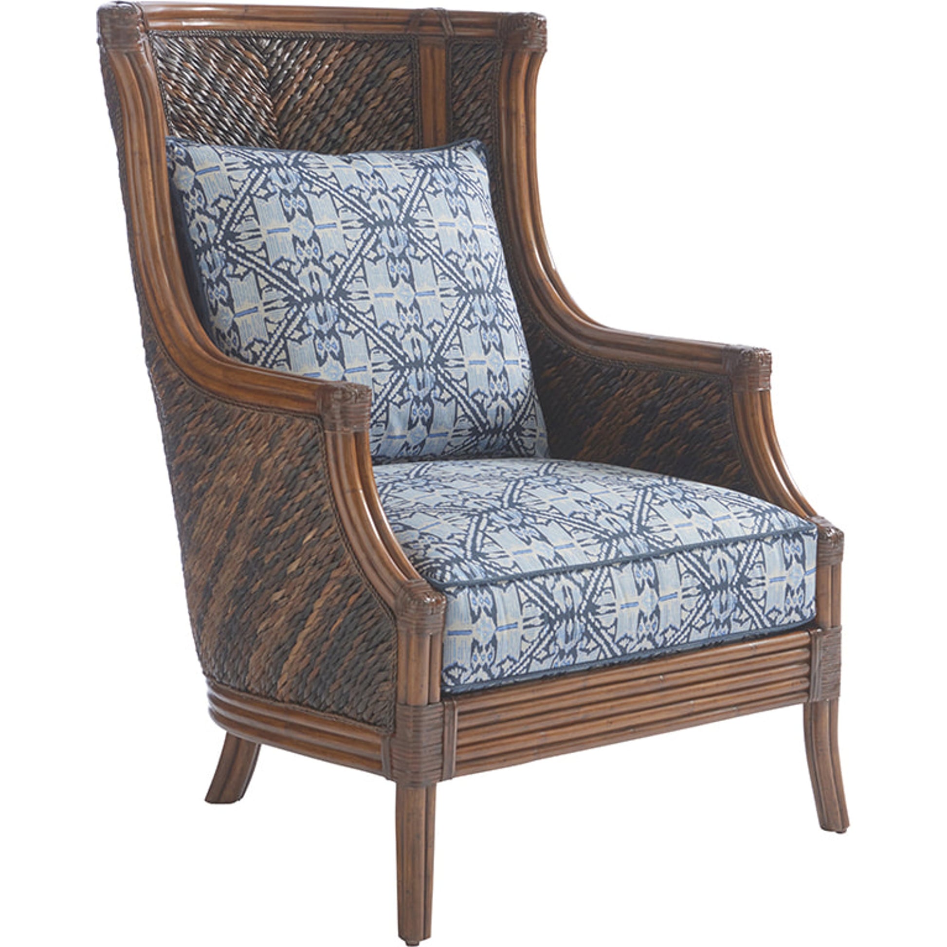 Rum Beach Chair by Tommy Bahama Home in plantation. Made from intricate in a coastal style.