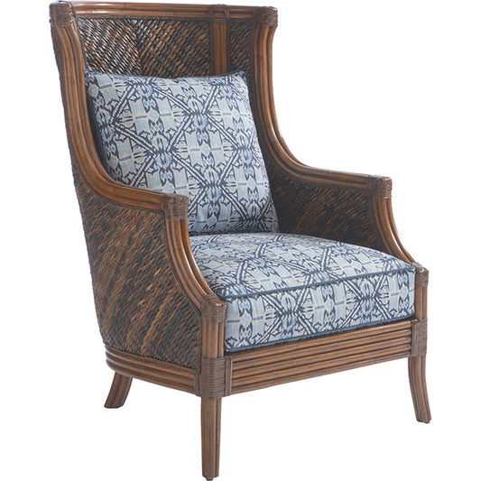 Rum Beach Chair by Tommy Bahama Home in plantation. Made from intricate in a coastal style.