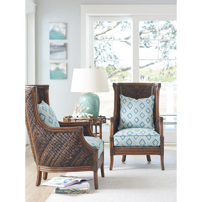 Rum Beach Chair by Tommy Bahama Home in plantation. Made from intricate in a coastal style.