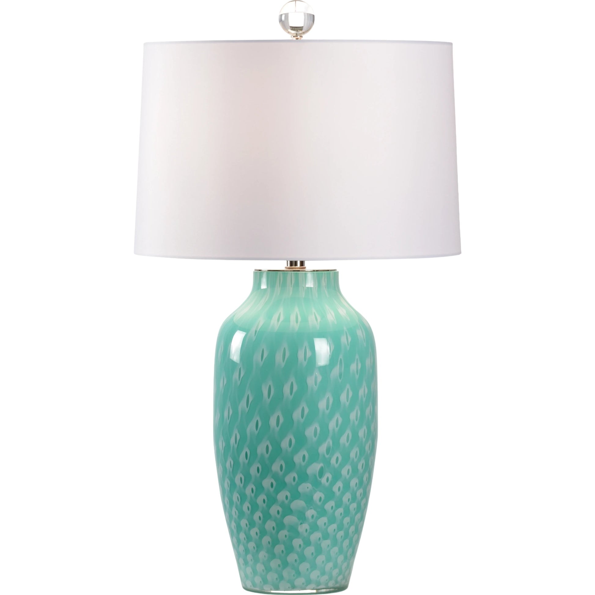Antigua Lamp by Wildwood in mint green, white. Made from unique in a modern style.