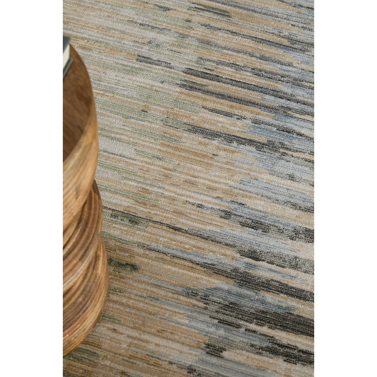 Greenwich Stripes GRW39U4F Rug by Feizy in ivory, tan, blue. Made from polypropylene, polyester in a unique style.