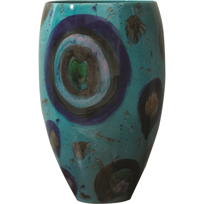 Blue Spots Vase by Global Views. Made from ceramic in a coastal style.