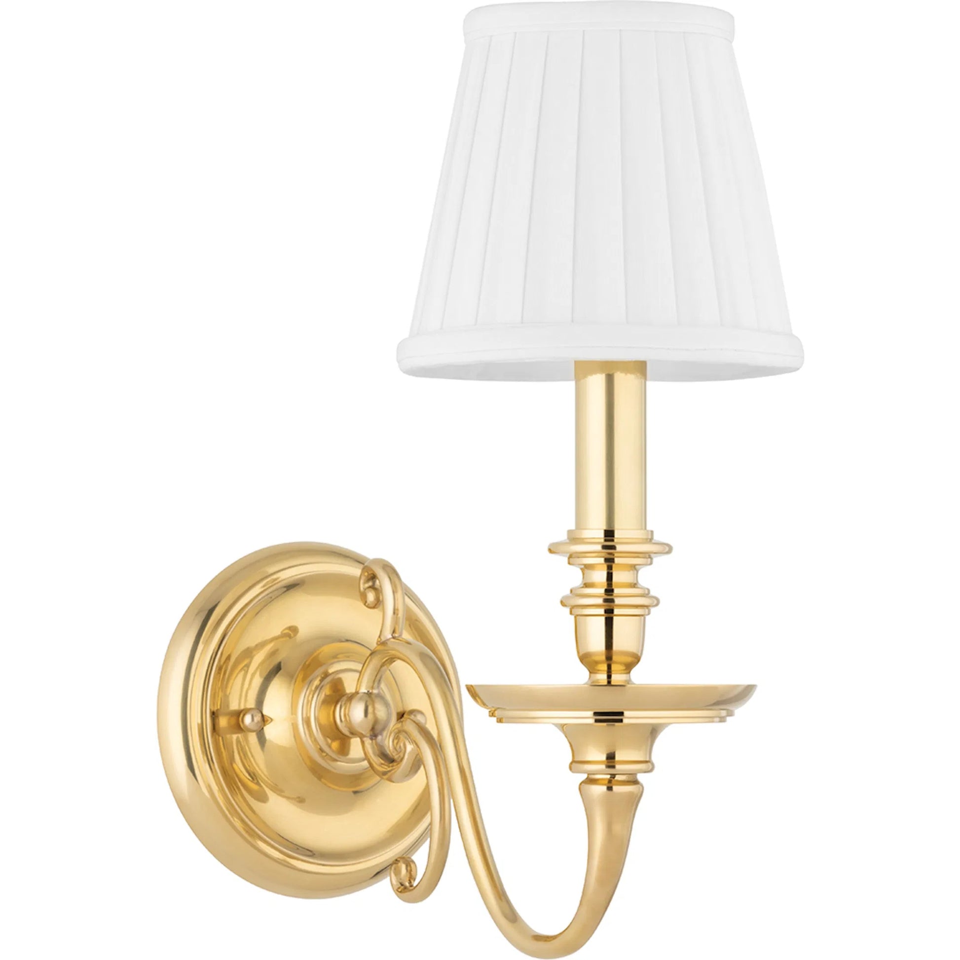 Charleston Wall Sconce by Hudson Valley in aged brass. Made from brass in a traditional style.